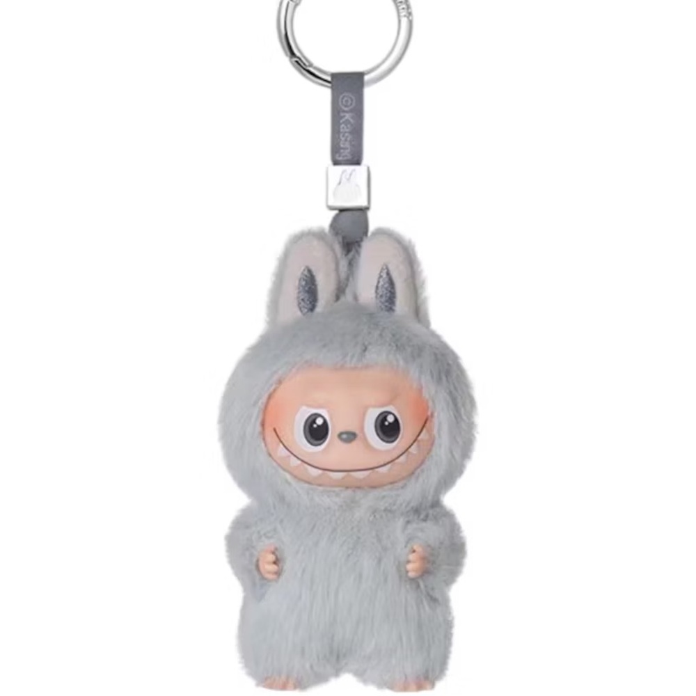 Pop Mart The Monsters Pin for Love Keychain - C - Gray